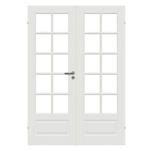 London Dobbelt Massiv Glasdør - Safco Doors